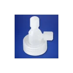 011-004-006 - Bouchon rond 33 mm à embouts moletés pour faciliter la fermeture avec deux ports 1/8" perpendiculaires et joint d'étanchéité.