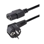 015-100-020 - Câble alimentation noir avec connecteur européen CEE 7/7 vers CEI C13 - Longueur 3 mètres - Courant maximum 10 A / 250 VAC